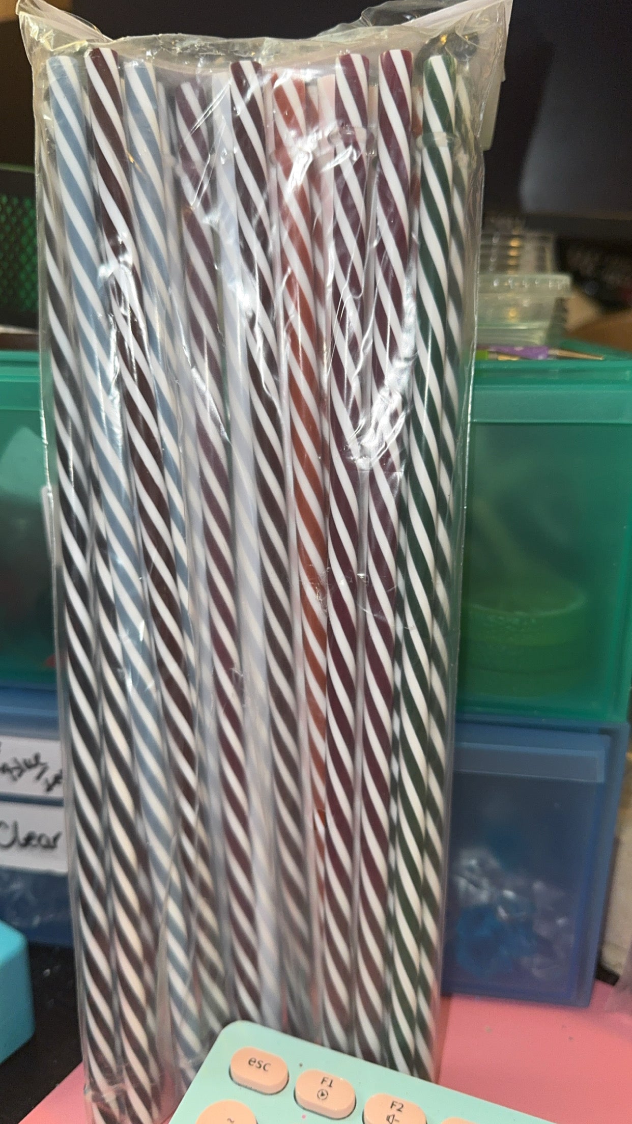 Candy cane straws (fits 20/24 oz cups best)