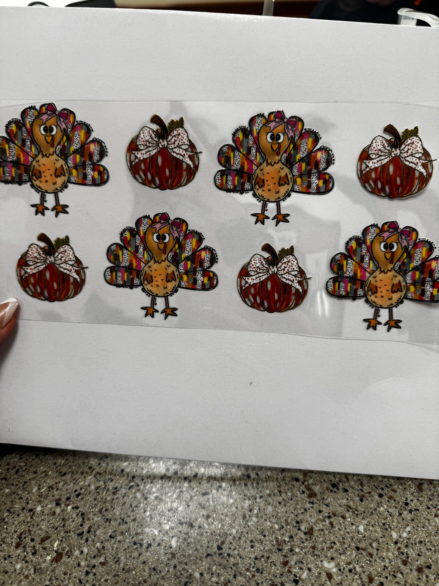 Turkeys and pumpkins