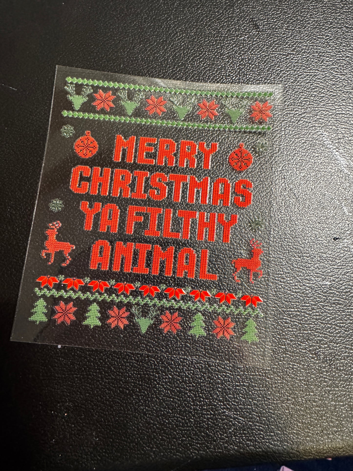 Merry Christmas Ya Filthy Animal  decal