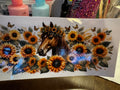 Horse with sunflowers