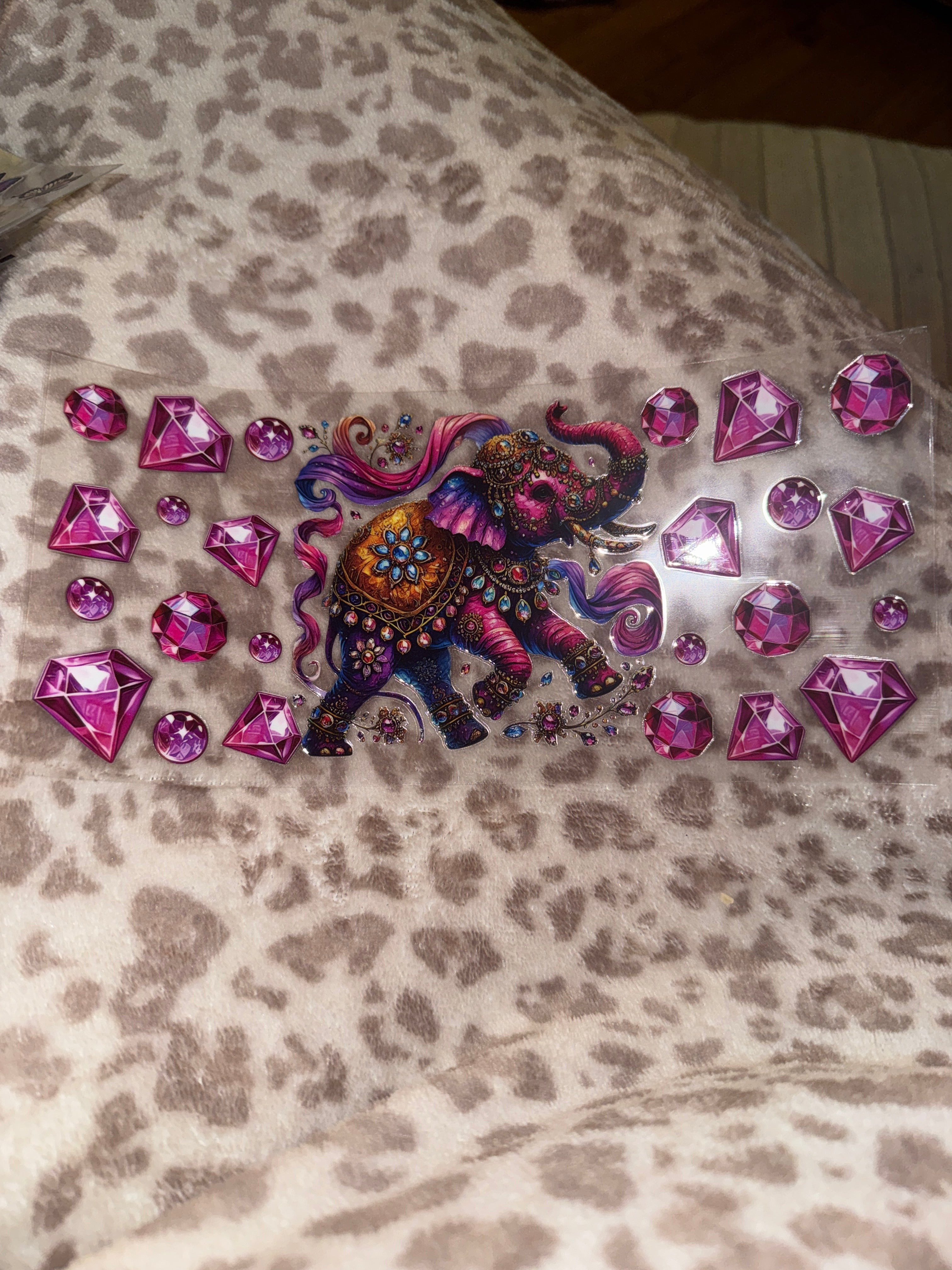Gemstone pink elephant