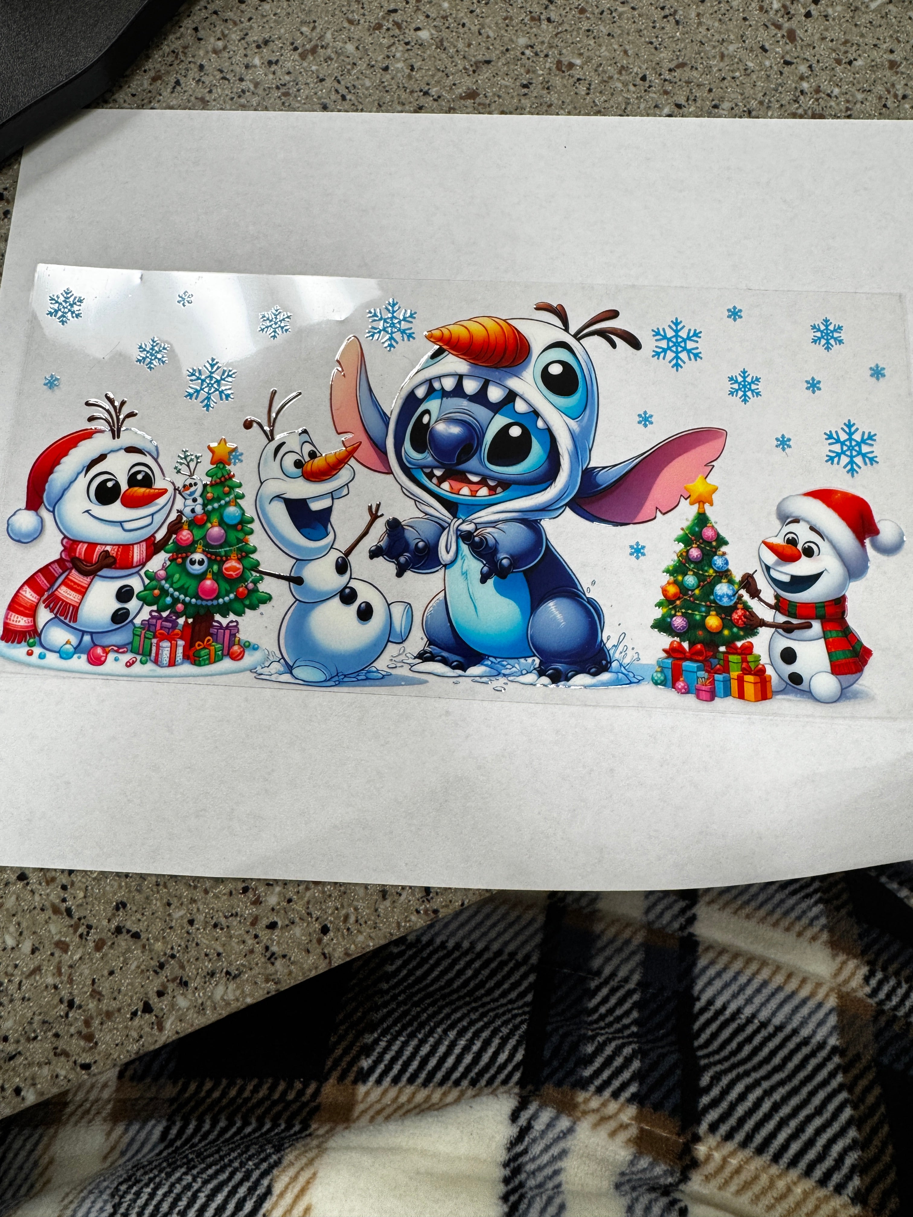 Stitch and Olaf
