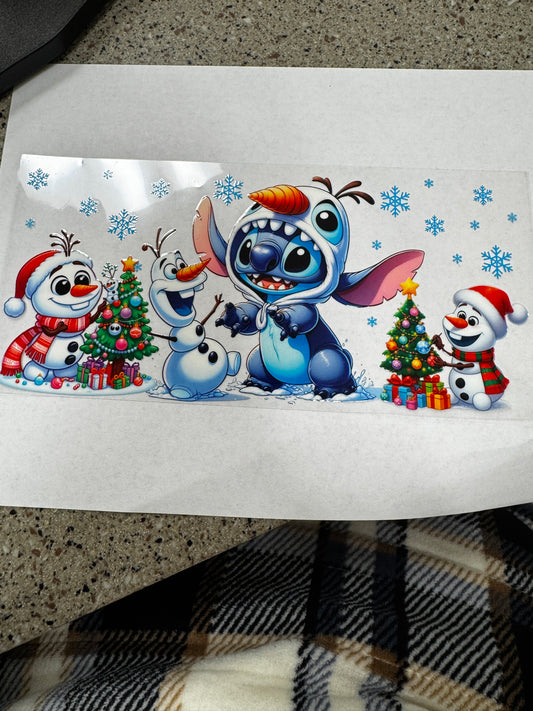 Stitch and Olaf