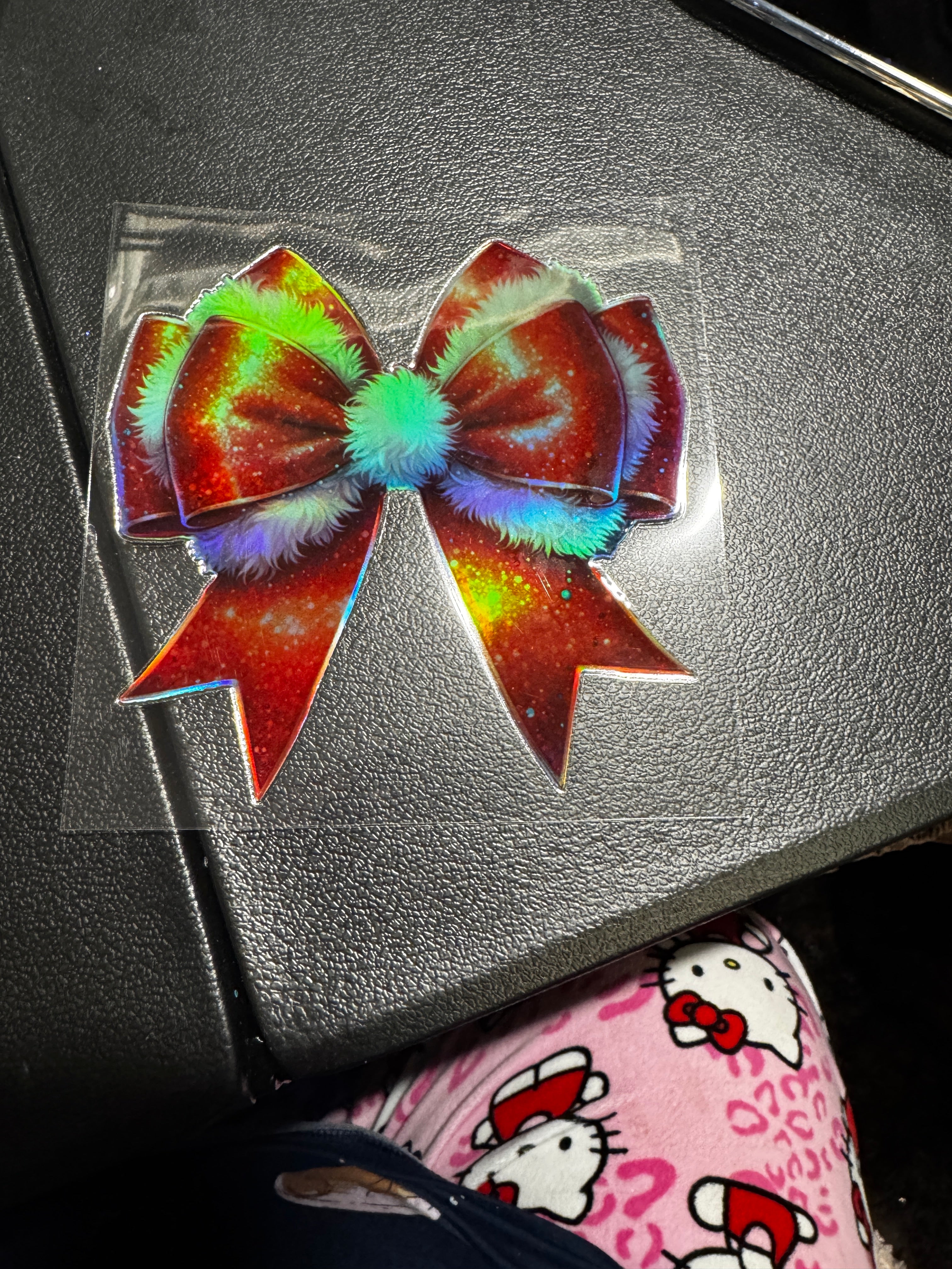 Christmas Bow Holographic Decal