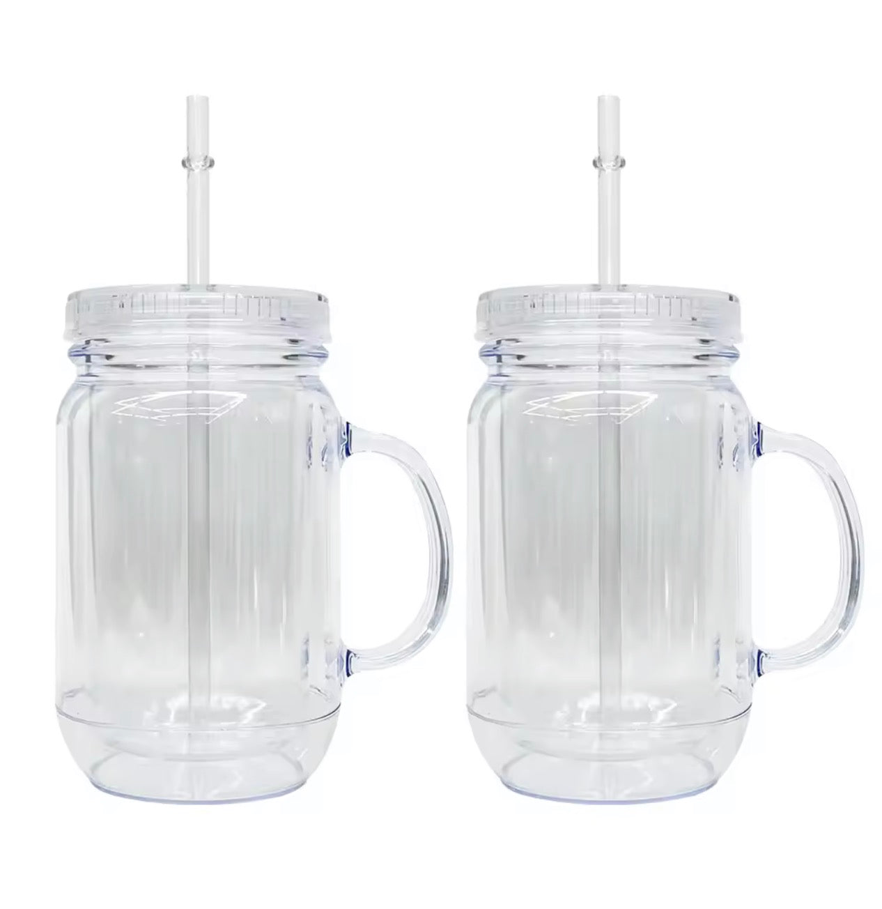 Mason Jar snowglobe 20oz. Clear with clear lids**ONLY DOING A DRY GLITTER CUP IN THESE*