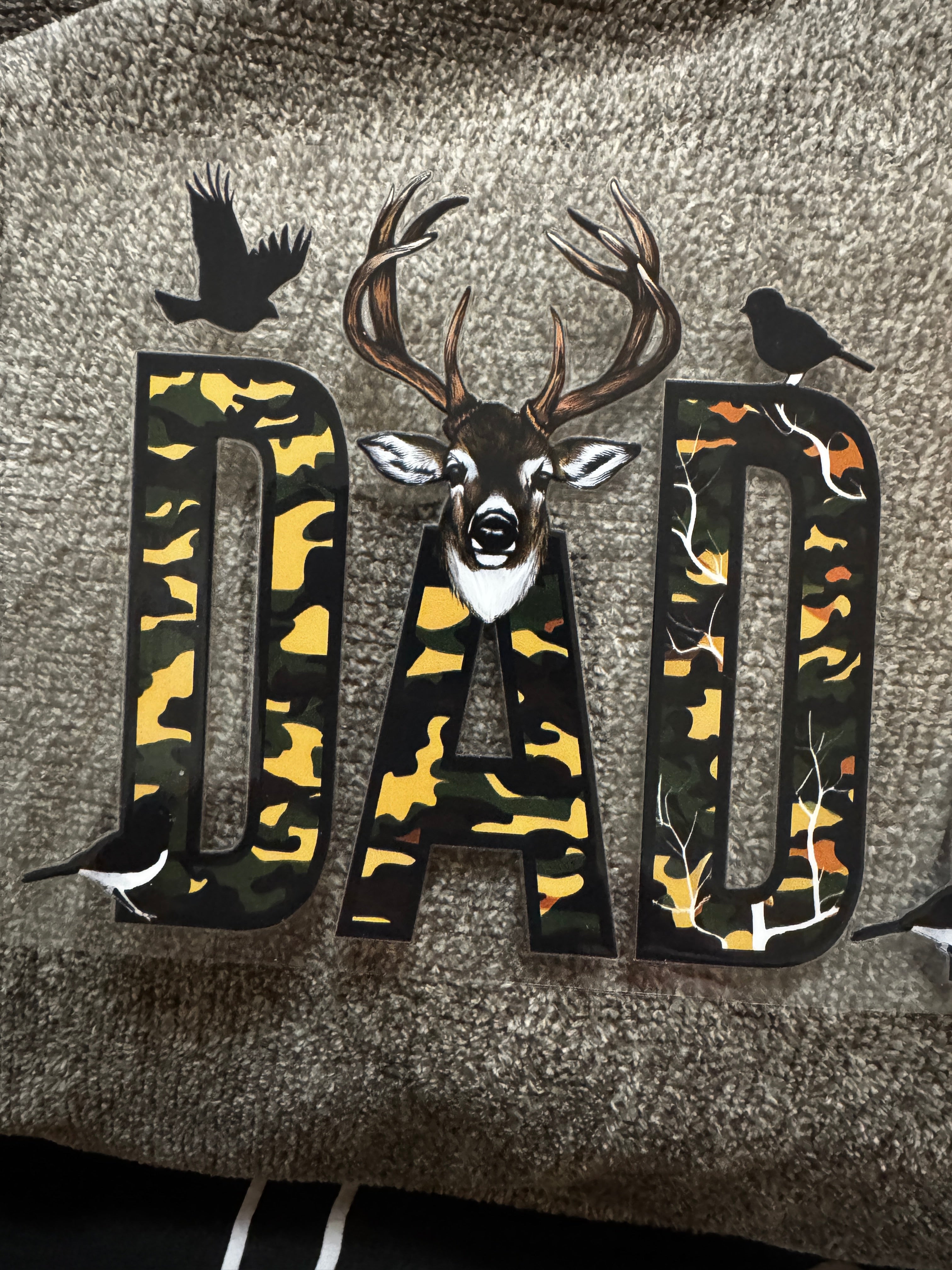 Dad with deer horns decal