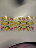 Lemons with pink and yellow bows