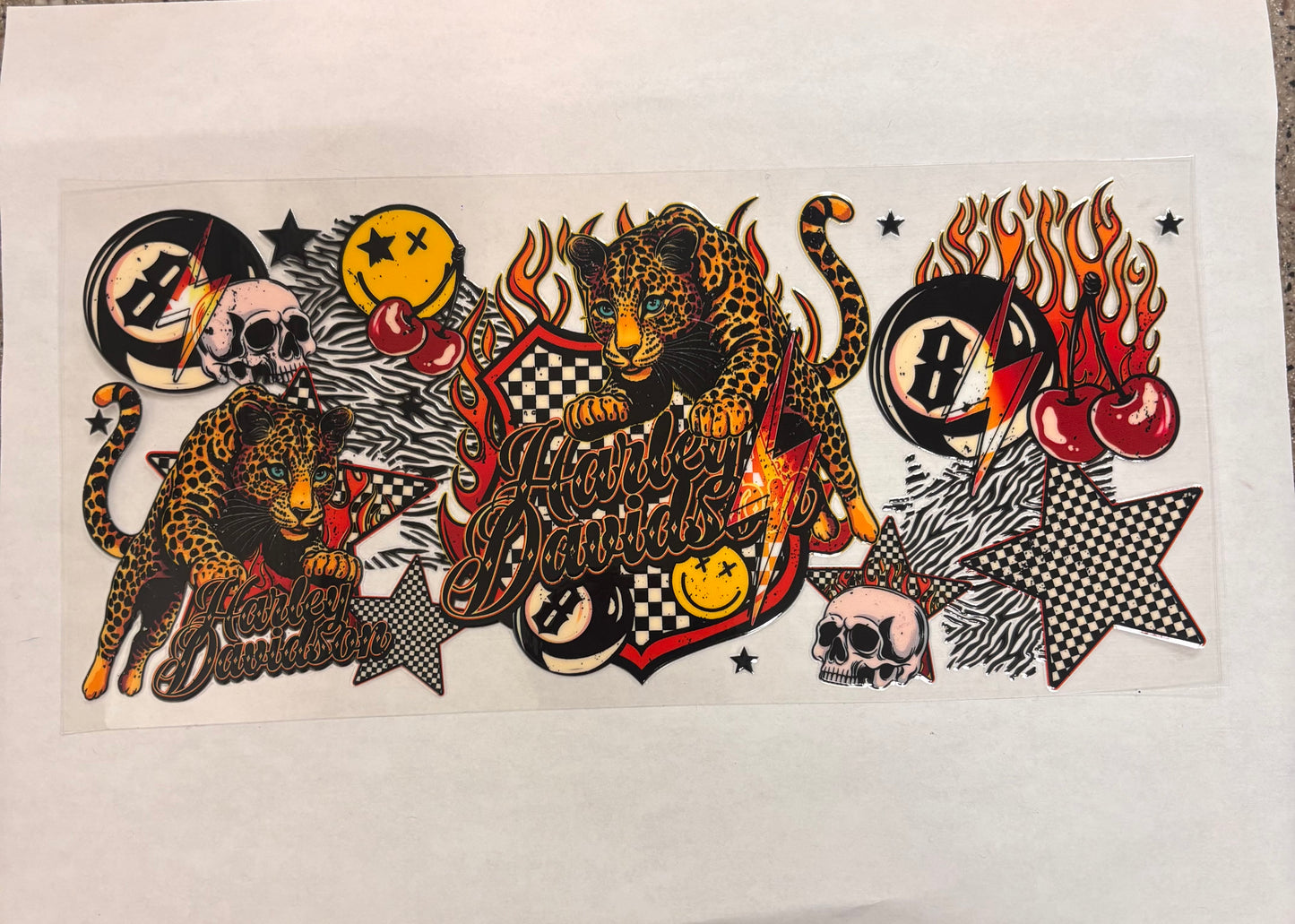 Harley Davidson leopard