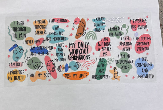My daily workout affirmations