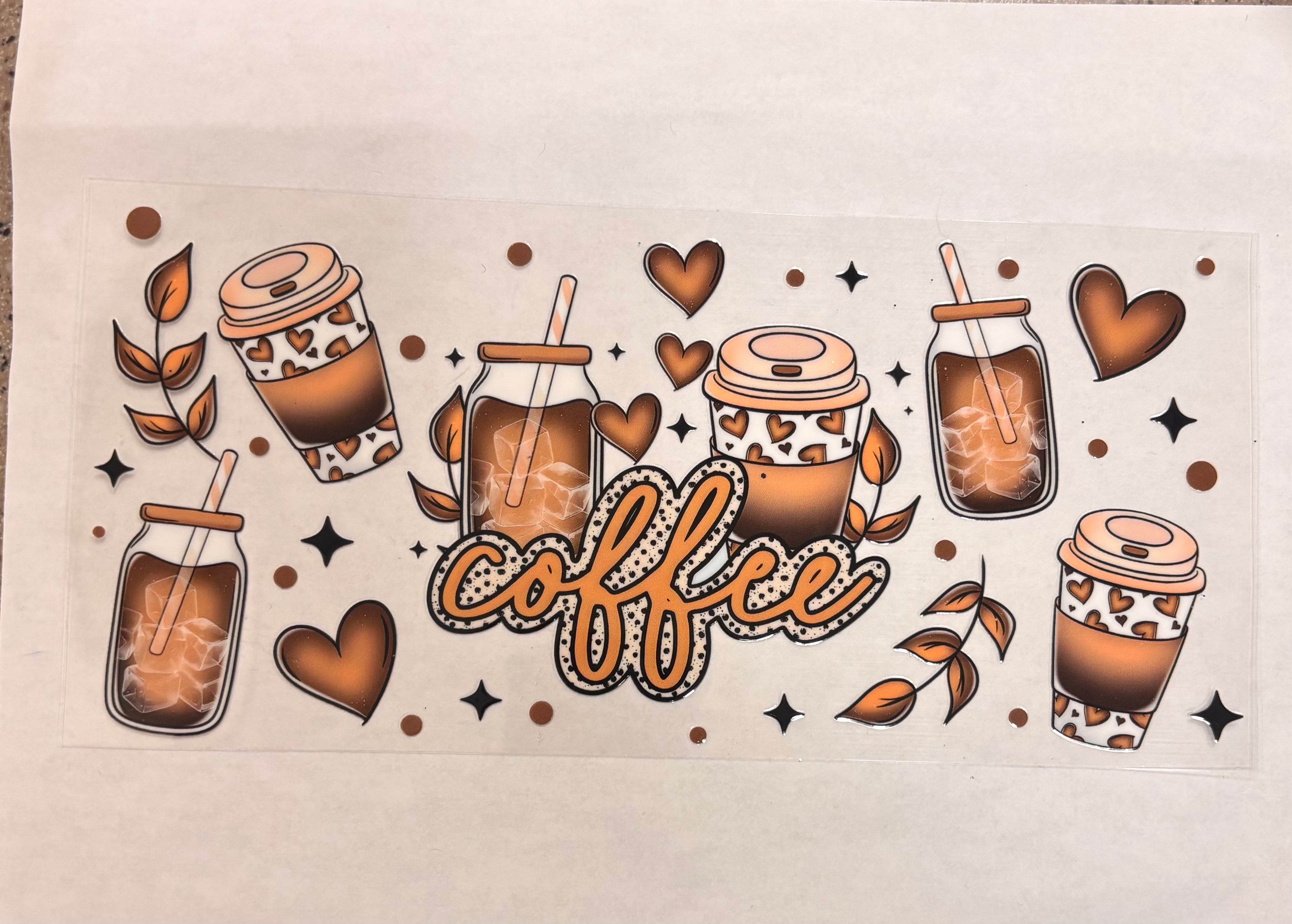 Brown hearts coffee