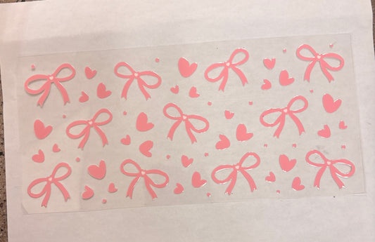 Pink bows and hearts