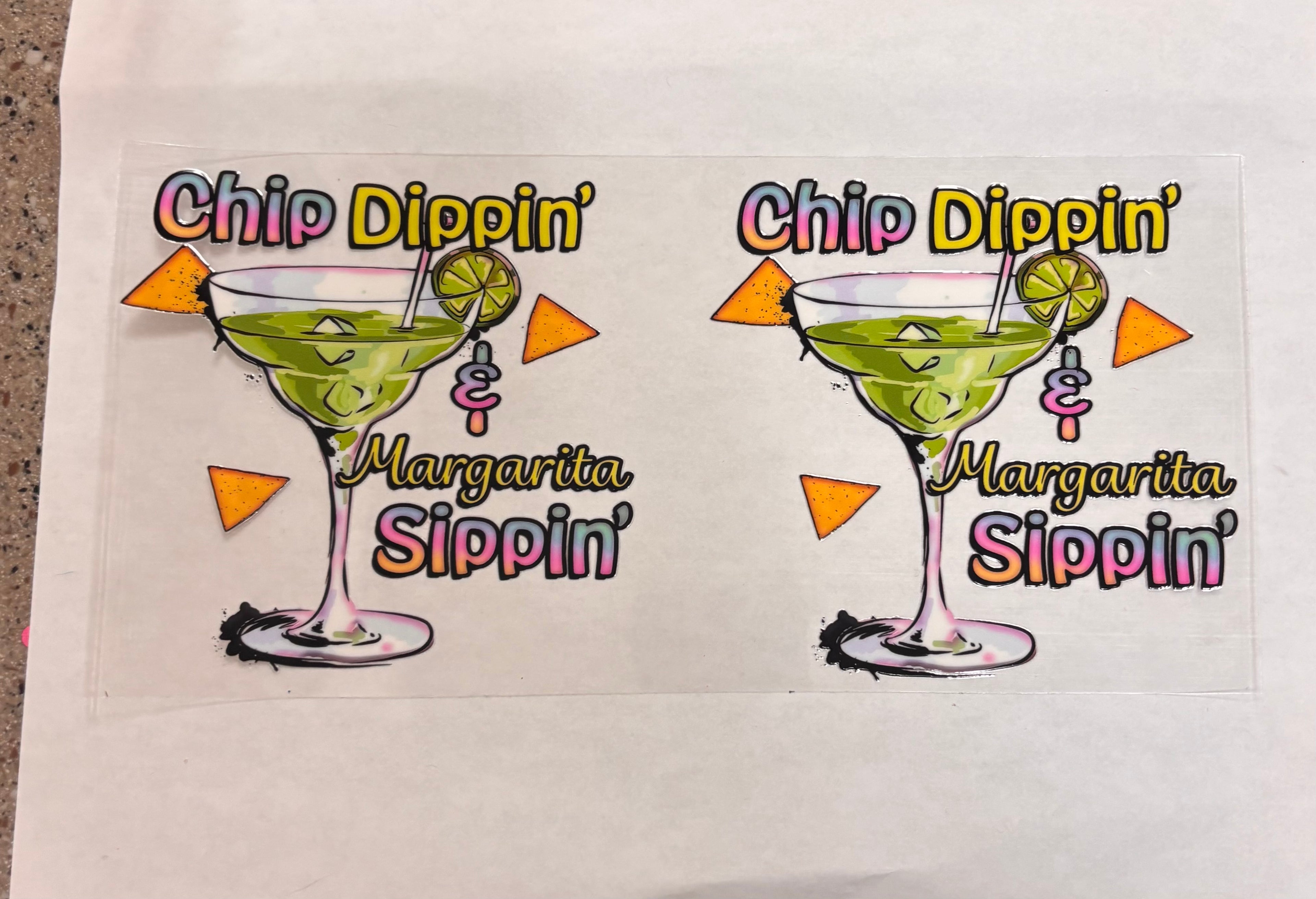 Chip dippin and margarita sippin