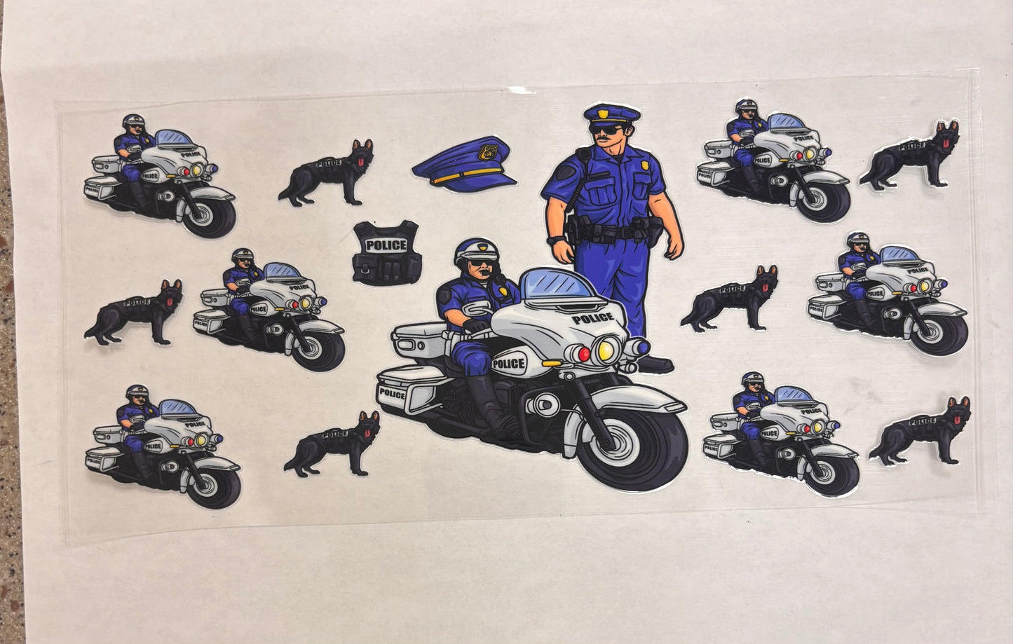 Police on motorcycle
