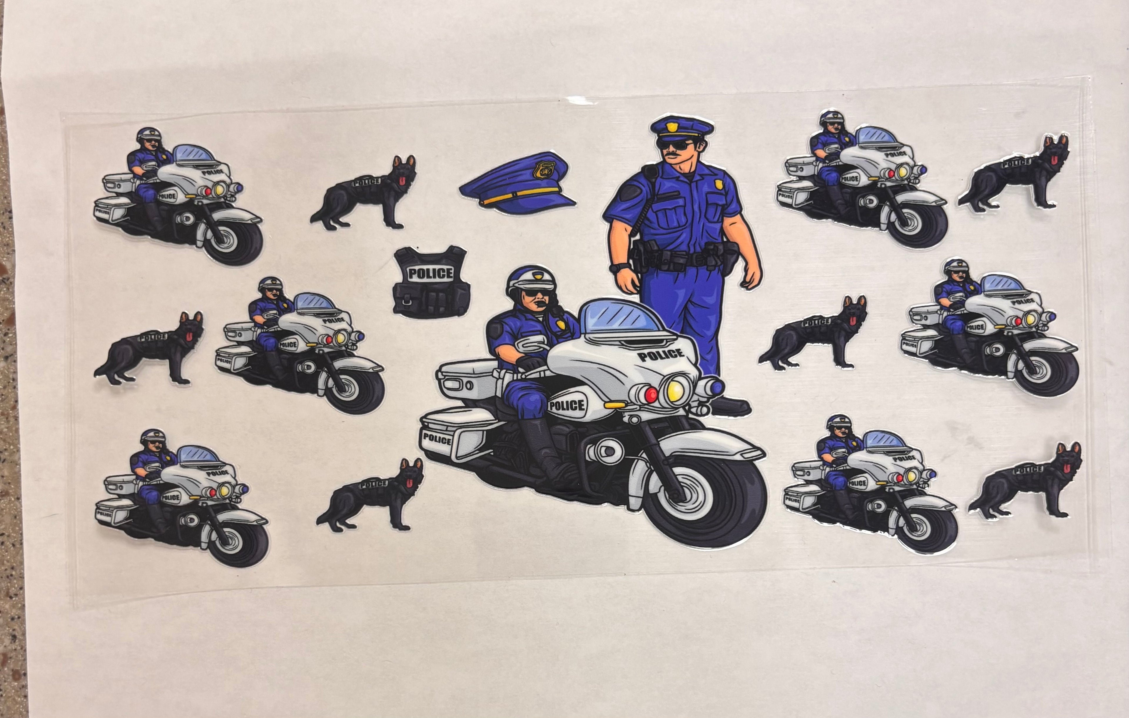 Police on motorcycle
