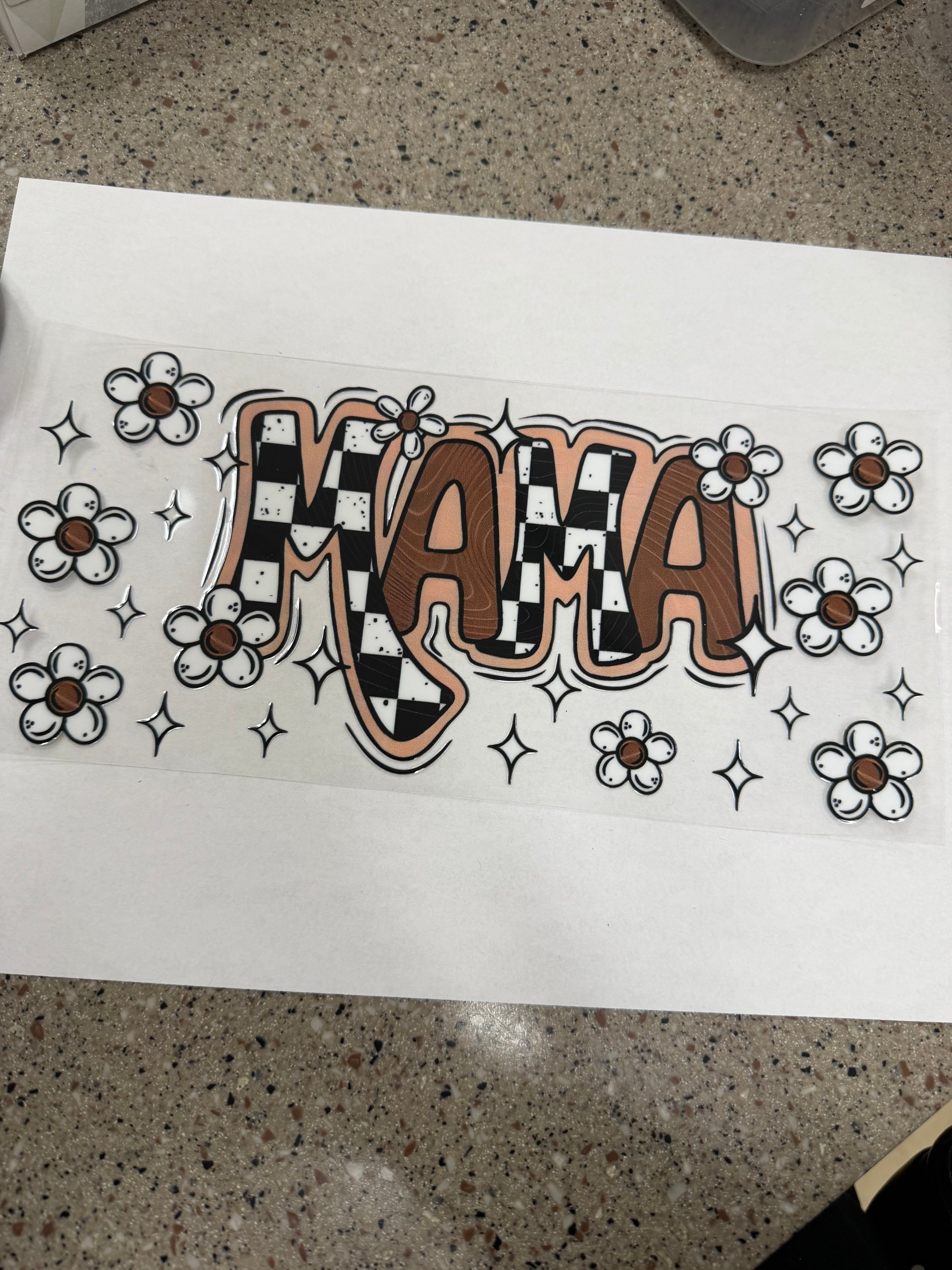Mama brown checkered