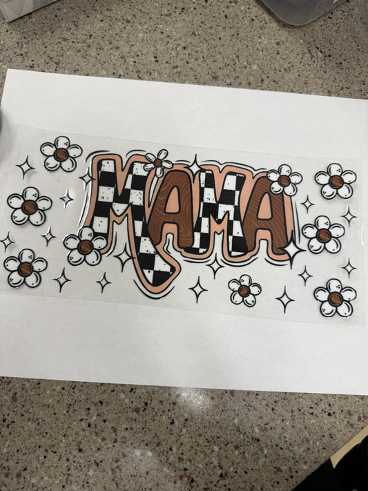 Mama brown checkered