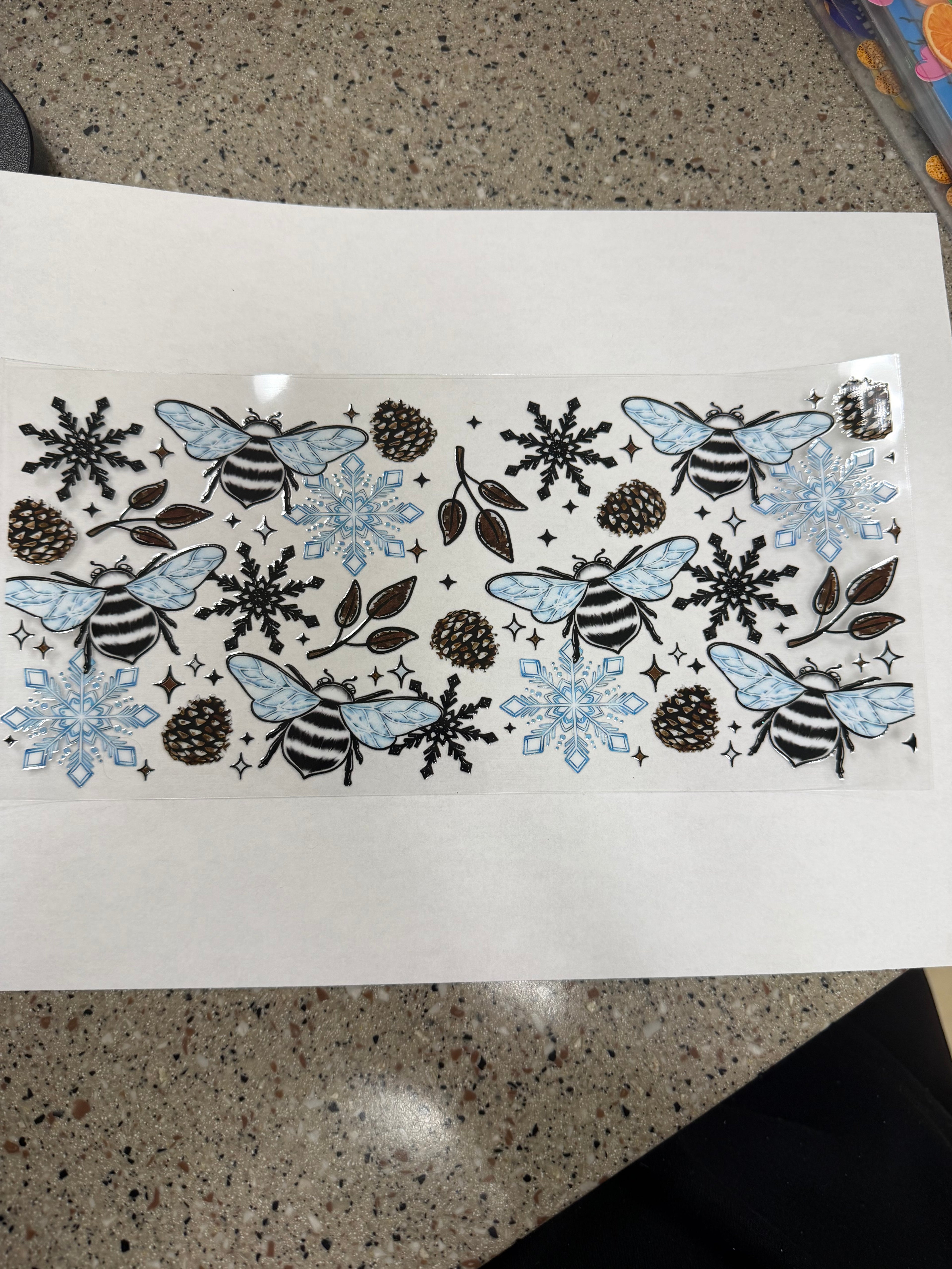 Bees and snowflakes