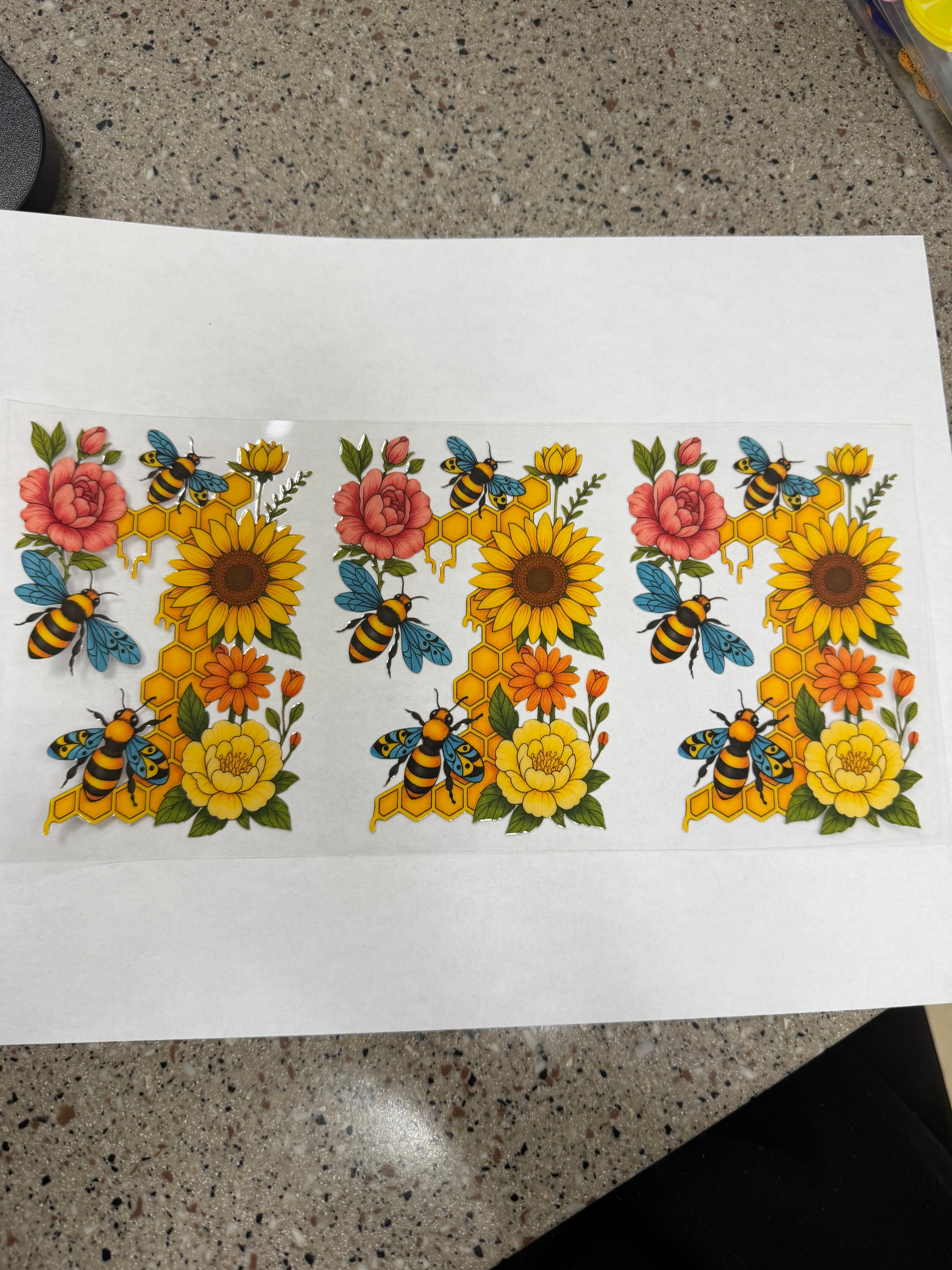 Bees and sunflowers