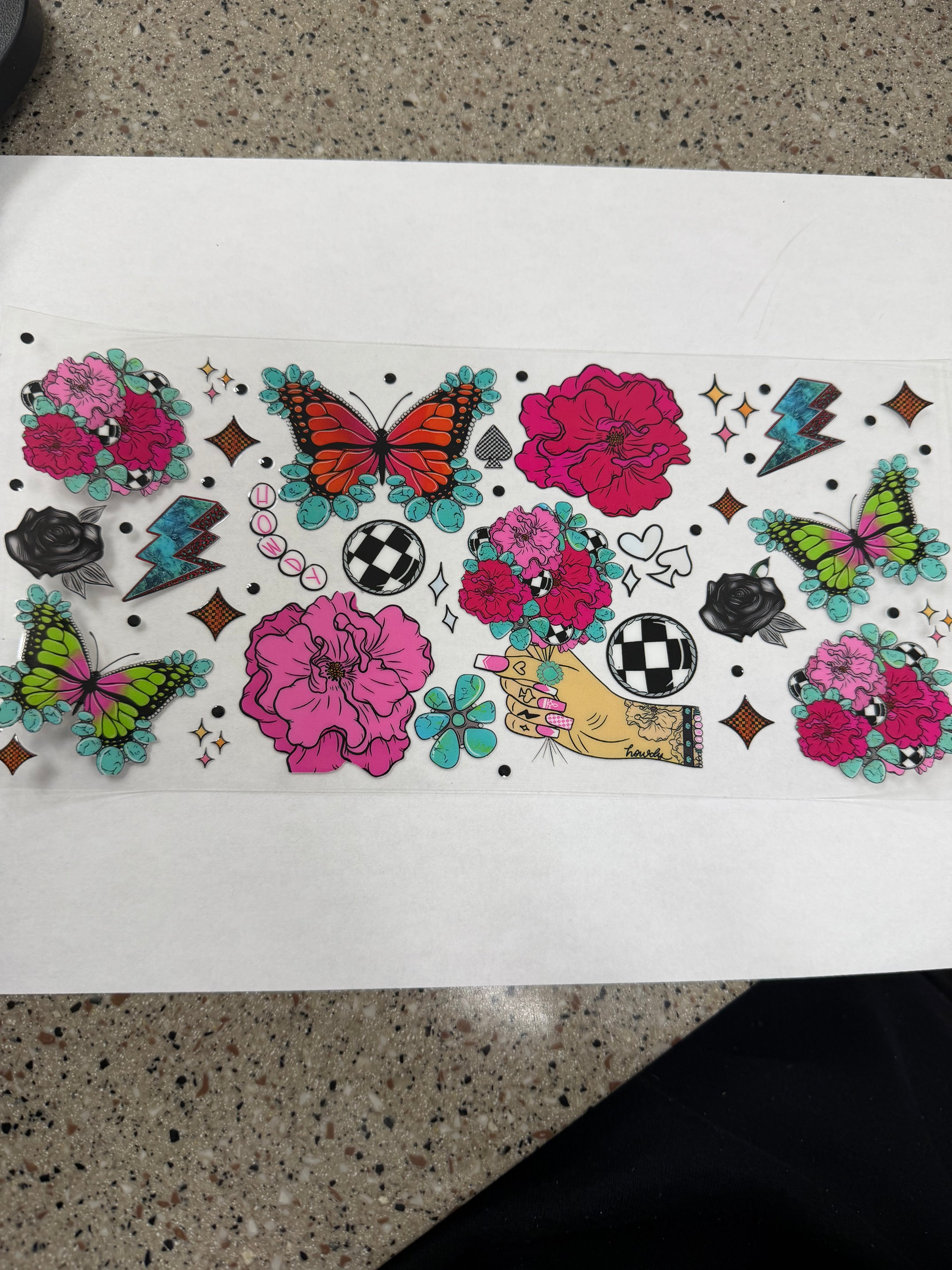 Western flowers and butterflies