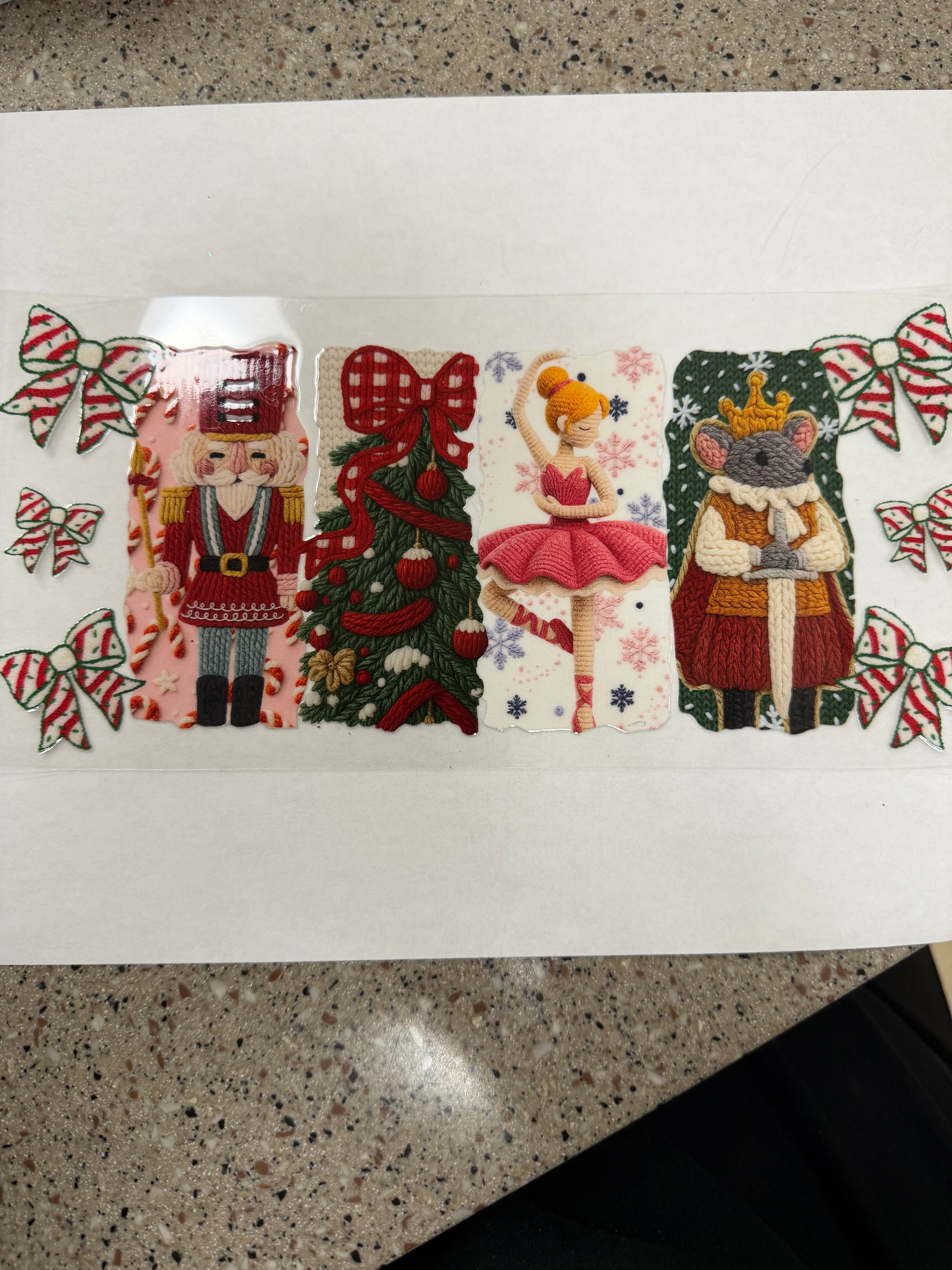 Nutcracker tree ballerina and mouse knight