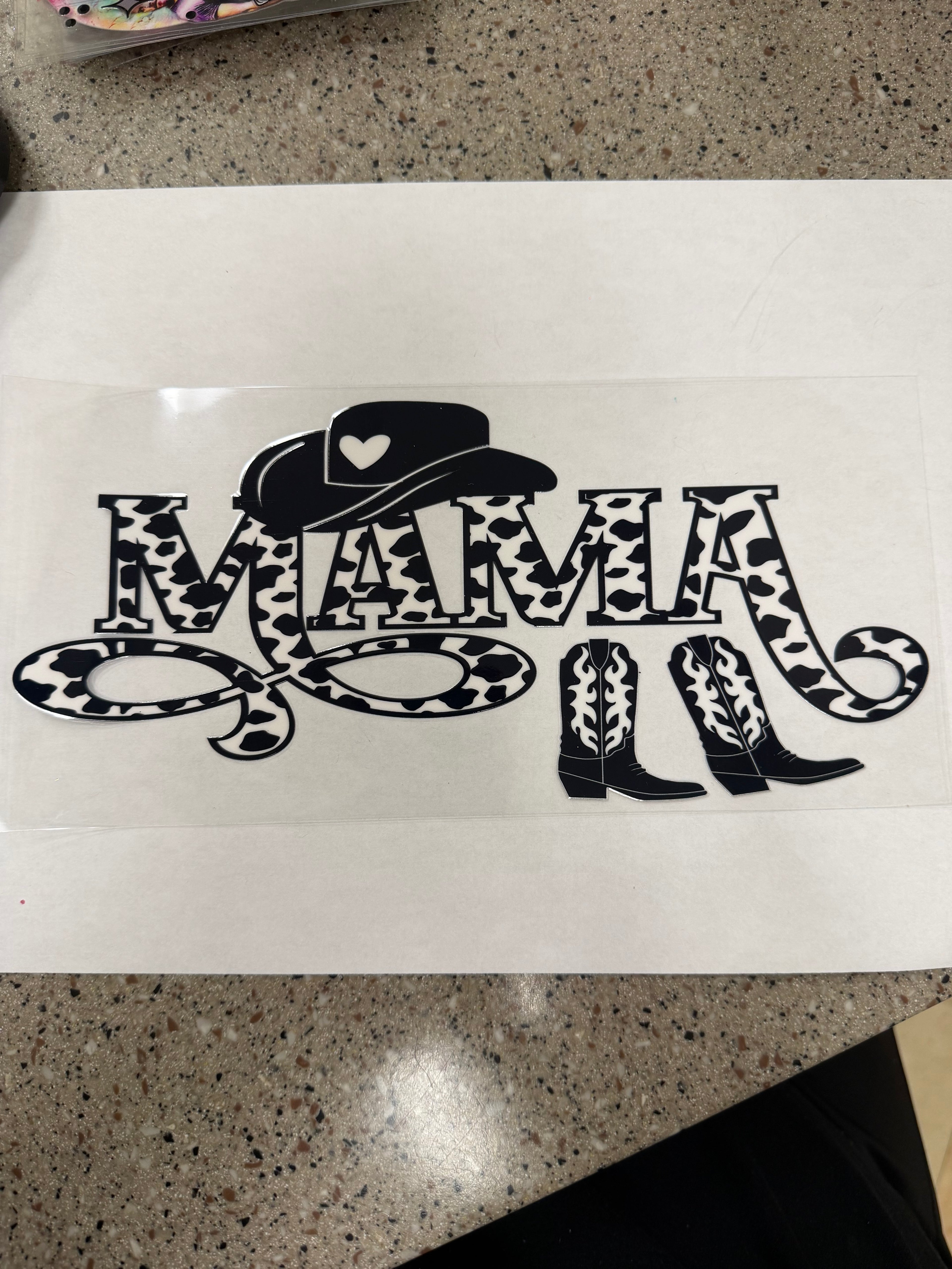 Cow print mama