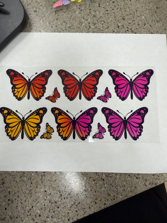 Orange pink butterfly