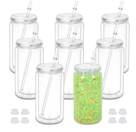 16 oz Acrylic Snowglobe cup